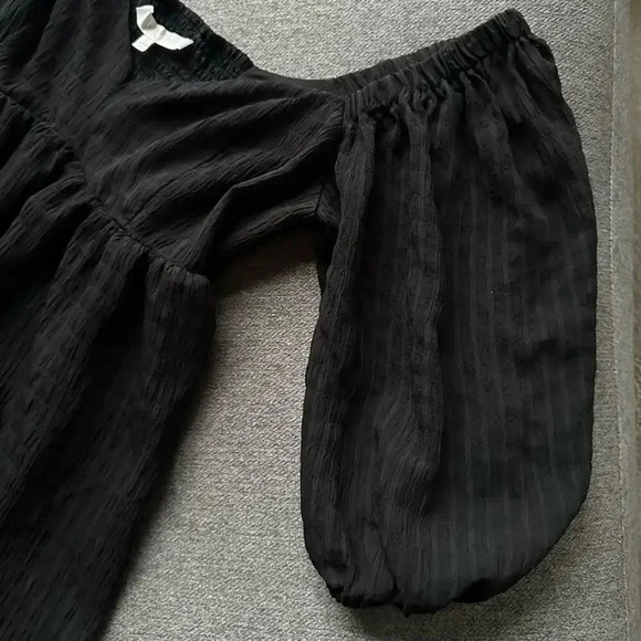 WAYF Ripton Puff Sleeve Babydoll Dress Large - Picture 5 of 7